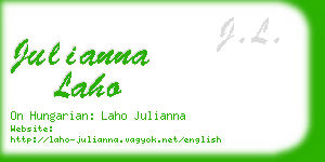 julianna laho business card